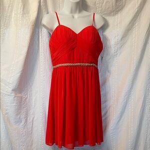 New with tags GB Red Spaghetti spaghetti strap formal short dress  size medium